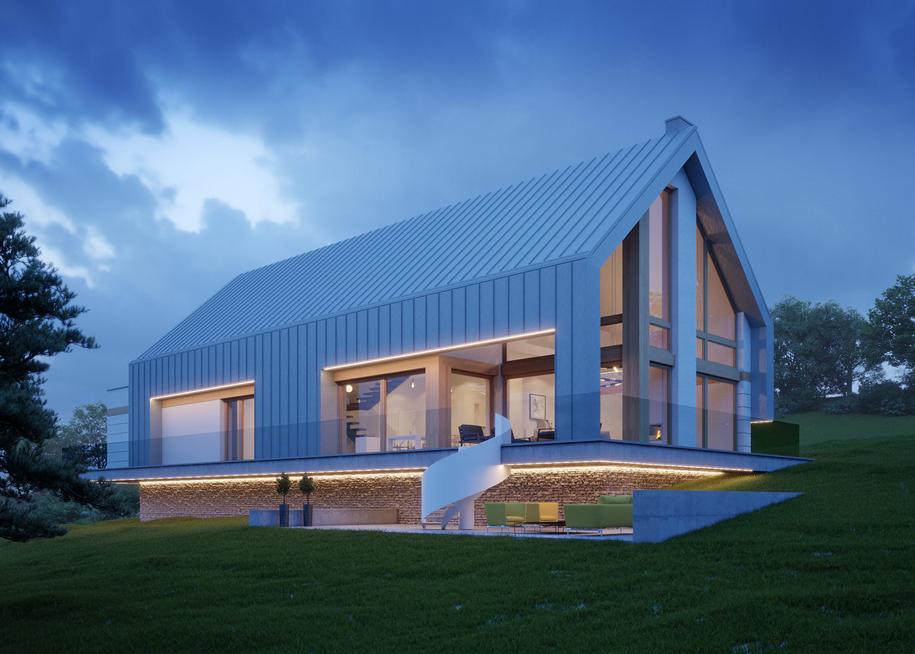 Дом на склоне