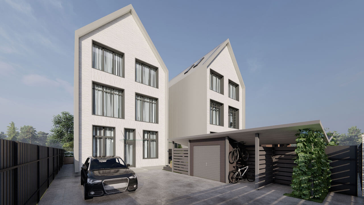 Проект двух индивидуальных домов на тер. Прокшино