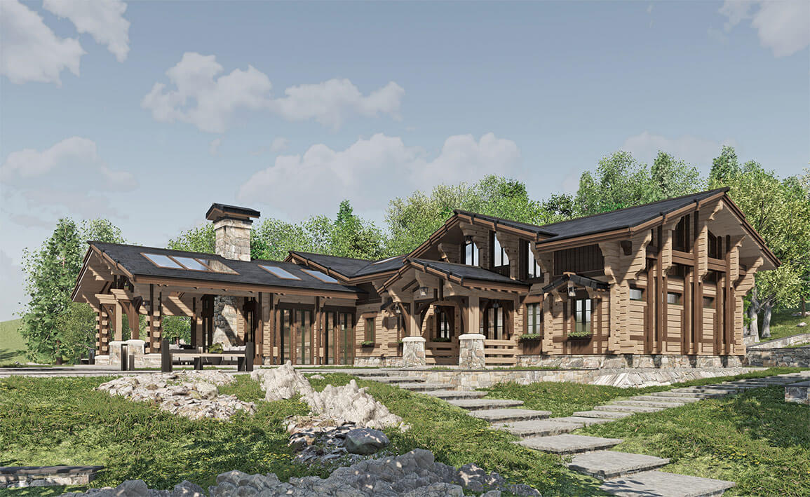 Дом с мастерской и барбекю