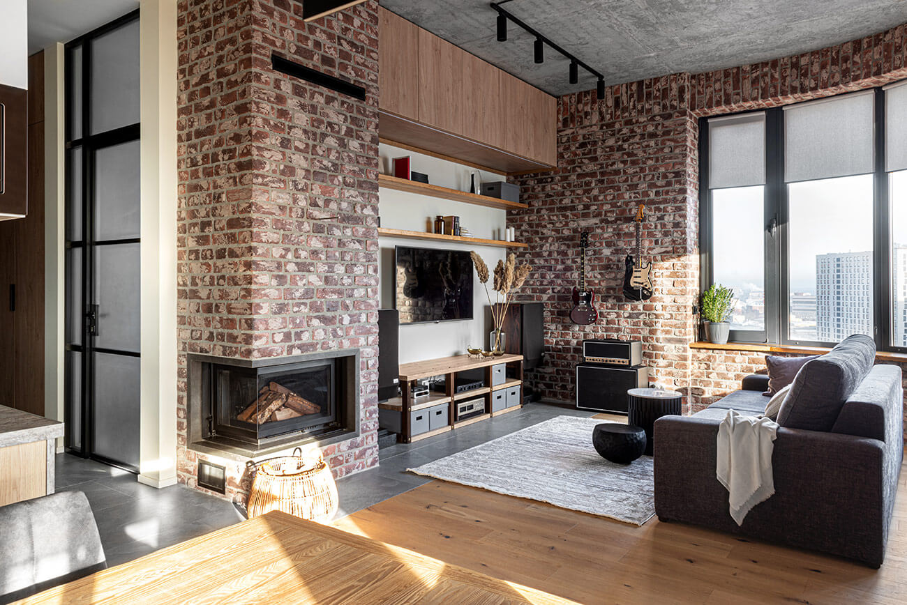 Интерьер с настроением лофта, ЖК Символ