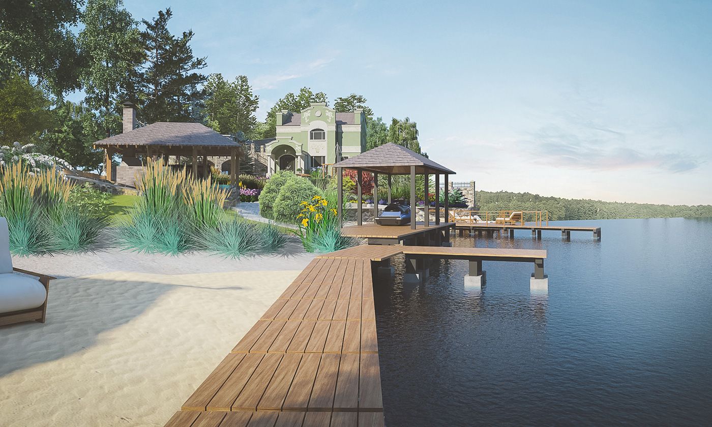Усадьба на берегу озера