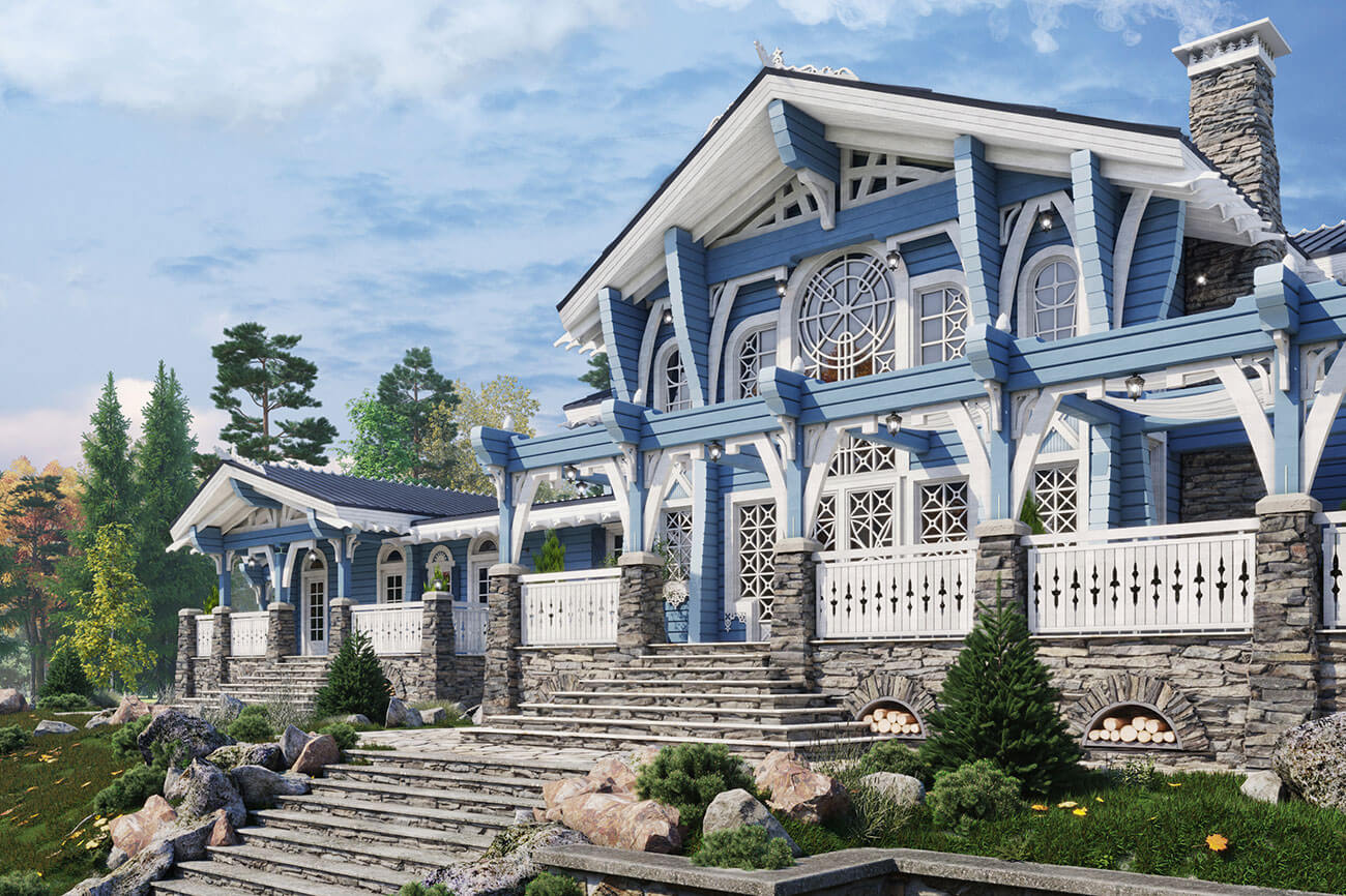 Загородная резиденция с баней