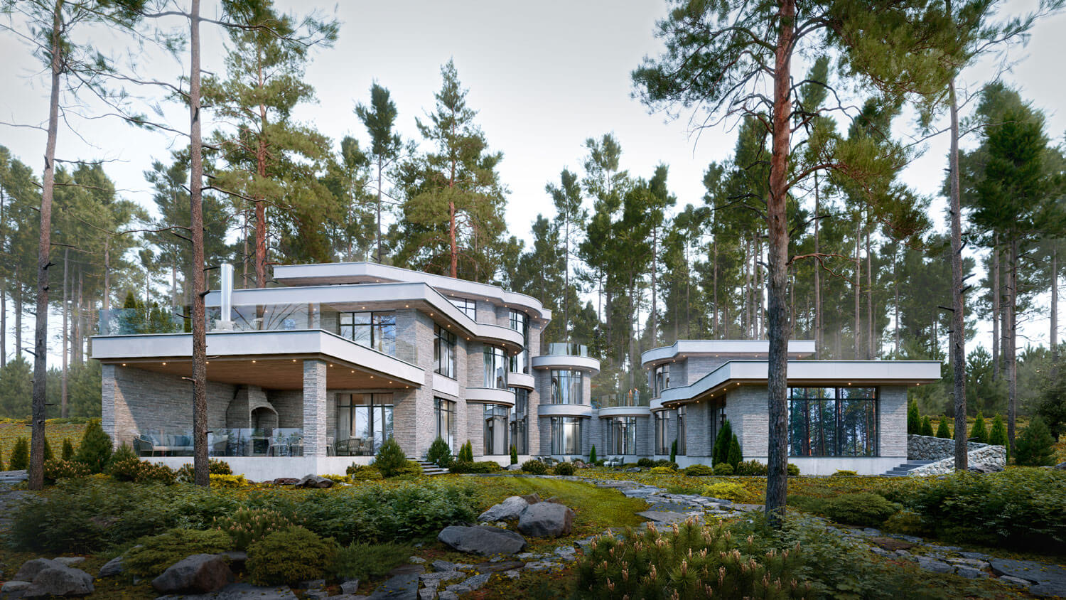 Проект загородного дома А-Класса. Octopus house