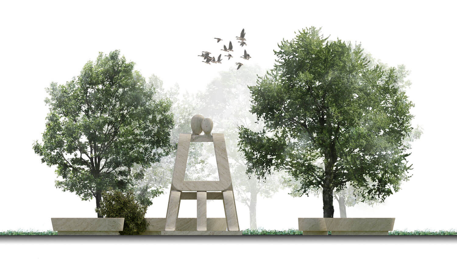 Детская площадка Живой уголок со скульптурной композицией