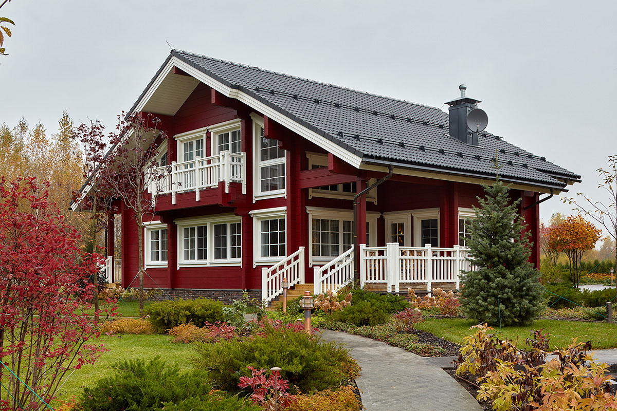 Современный дом из клееного бруса