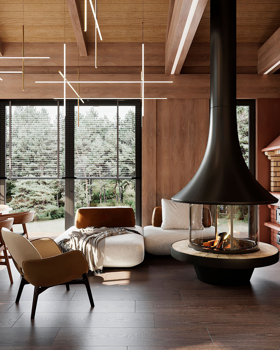 Камин в интерьере